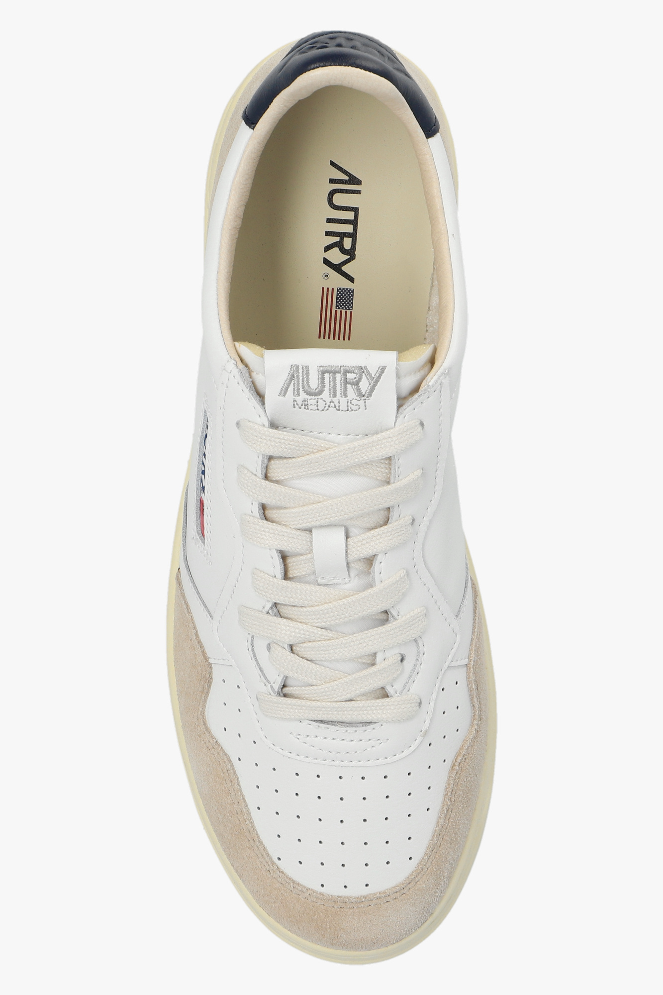 スニーカー AUTRY SNEAKER (AULM NU02) Autry Medalist Platform Sneakers In White And Black Leather